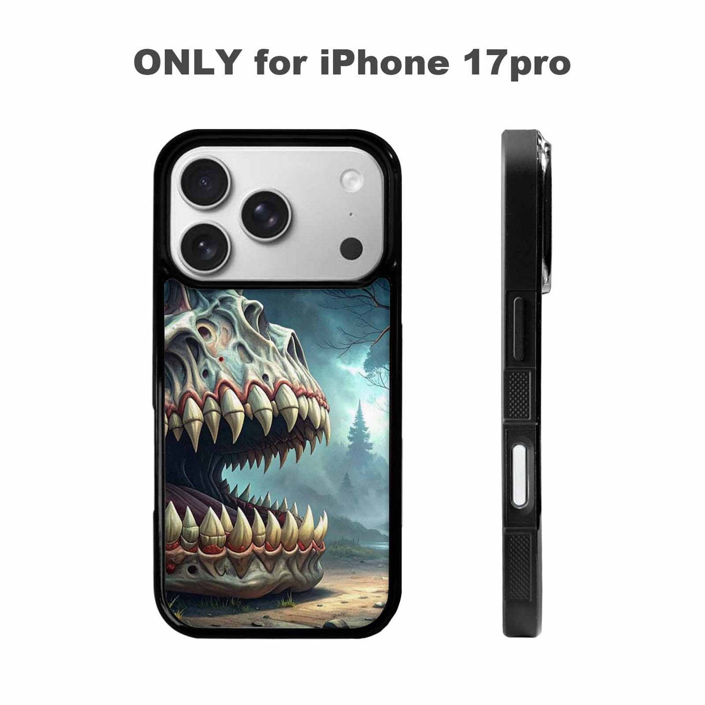 iPhone 17 Pro Case — Skull Dark Art Gothic Print Gothic, Custom Phone Case