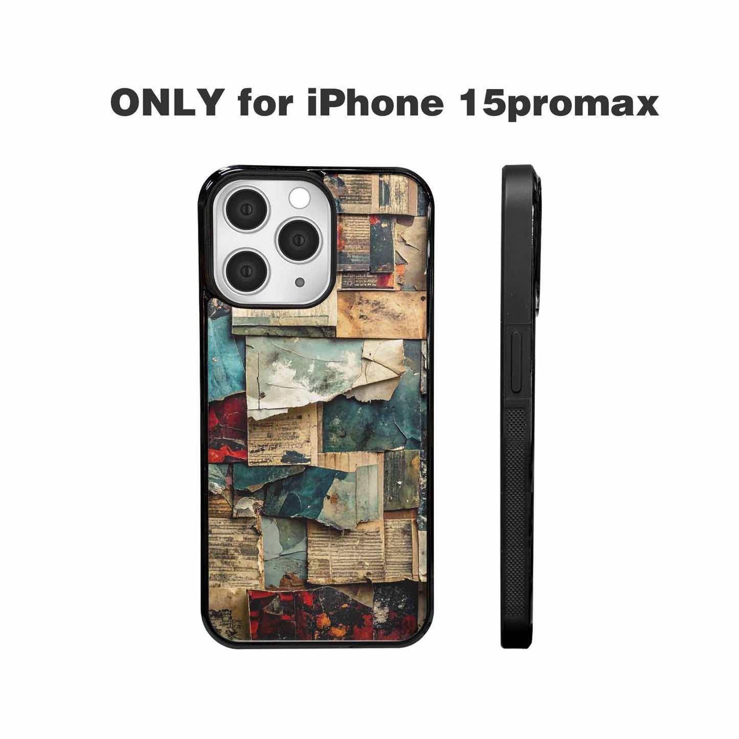 iPhone 15 Pro Max Case — Distressed Grunge Texture Pattern Hundreds Of, Customized Protective Case