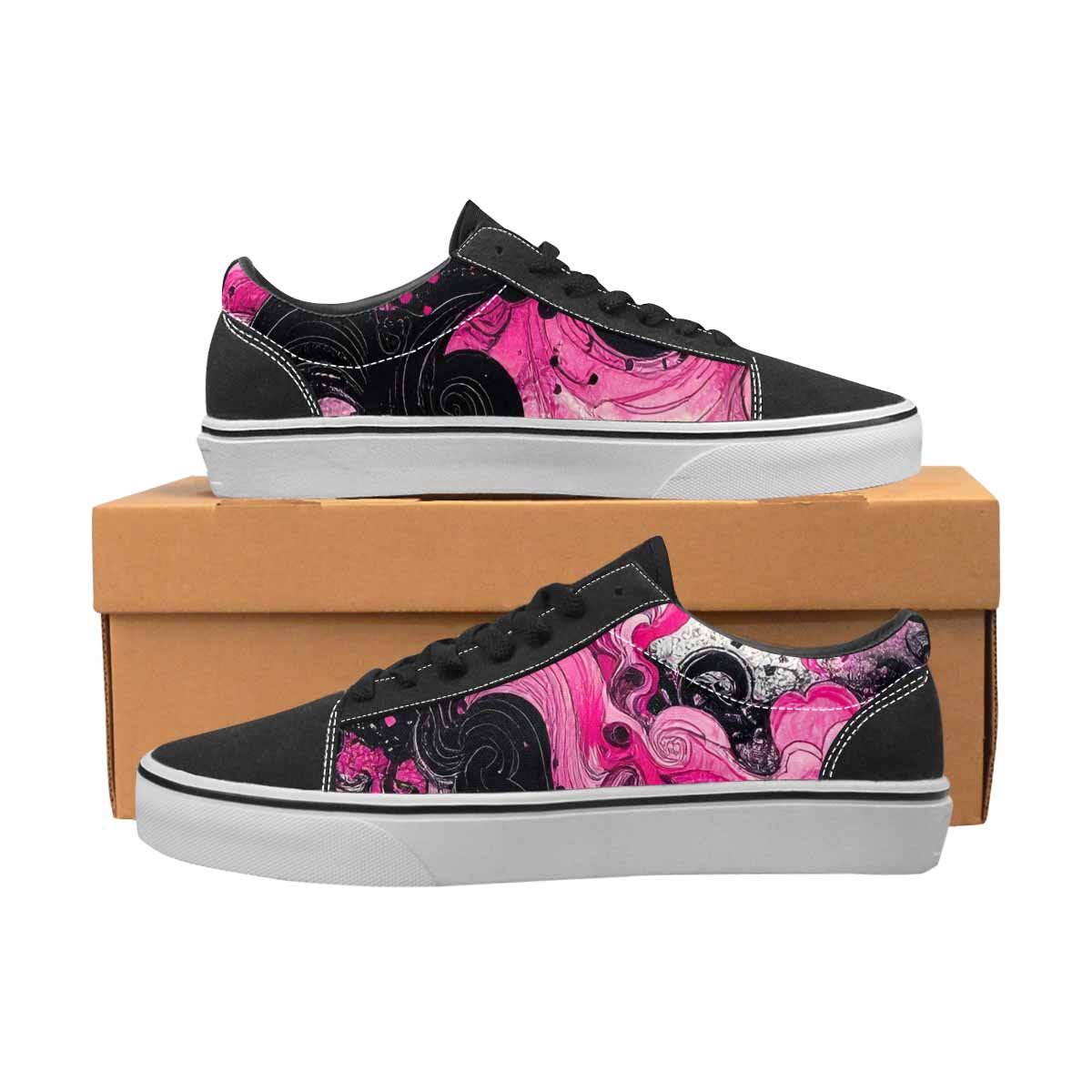 WOMEN'S Van Gogh Swirl Lace-Up Canvas Cottagecore Custom Sneakers