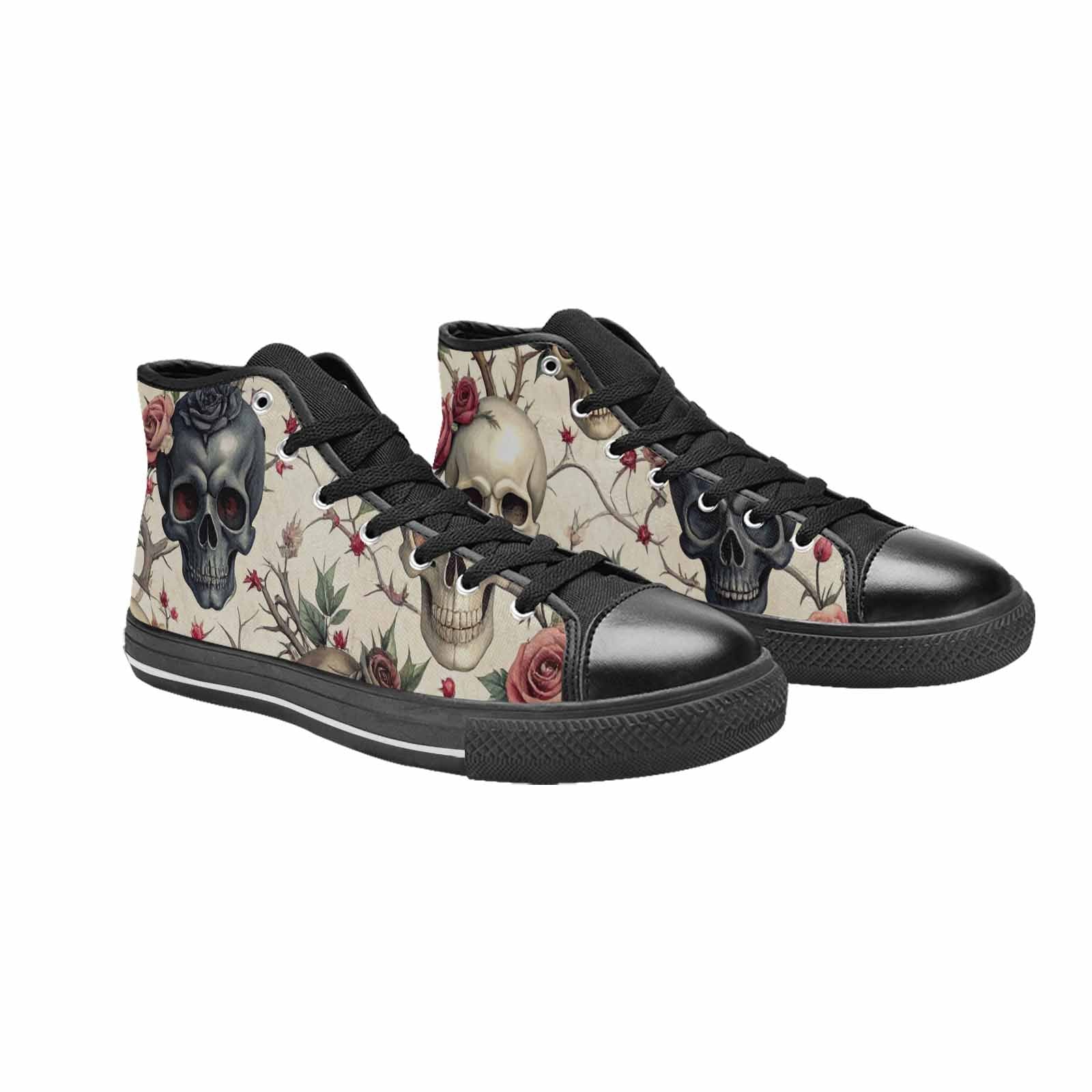MEN'S Skulls - Roses High Top Canvas Vivid Shoes