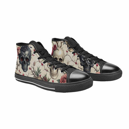 MEN'S Skulls - Roses High Top Canvas Vivid Shoes