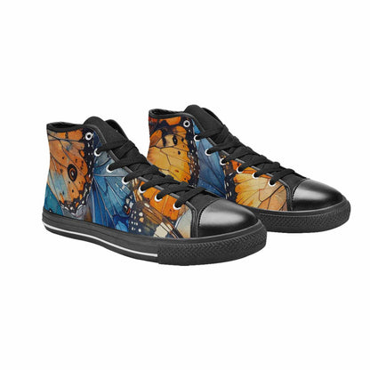 MEN'S Butterfly Wing High Top Canvas Surreal Custom Shoes