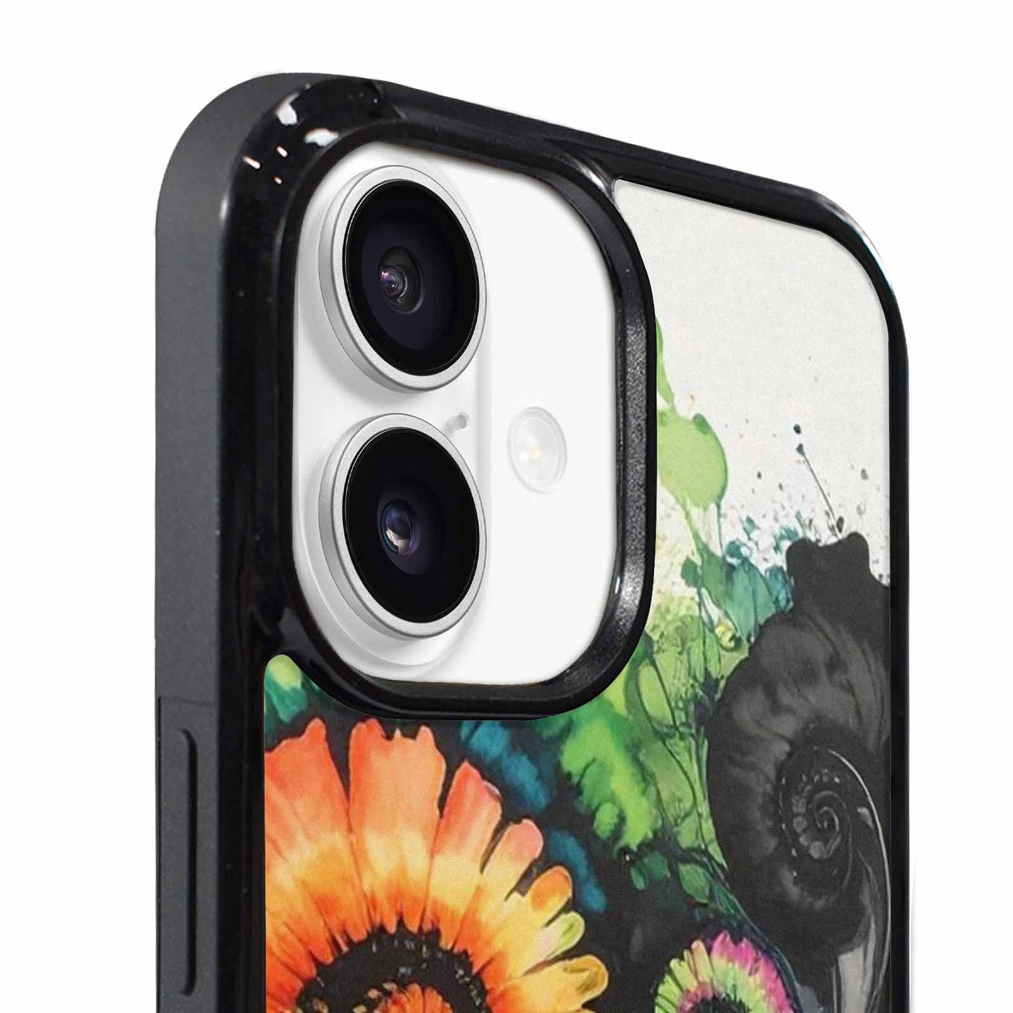 iPhone 17 Case — Black &amp; Green Ink Tie Dye, Custom Designed Case Cover