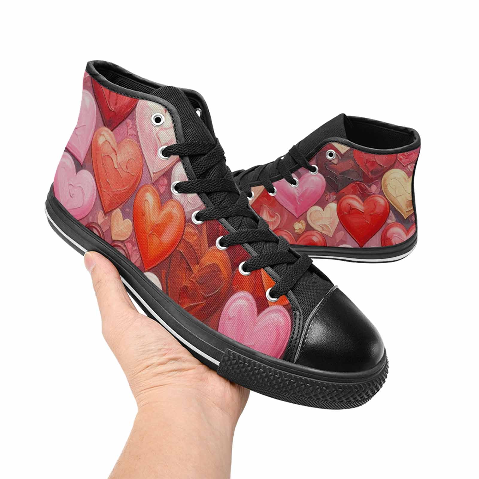 WOMEN'S No Words Or High Top Canvas Vivid Custom Shoes