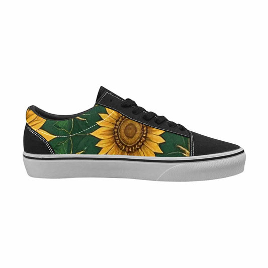 WOMEN'S Sunflower Mandala Kaleidoscope Canvas Lace-Up Wallpaper Art Sneakers