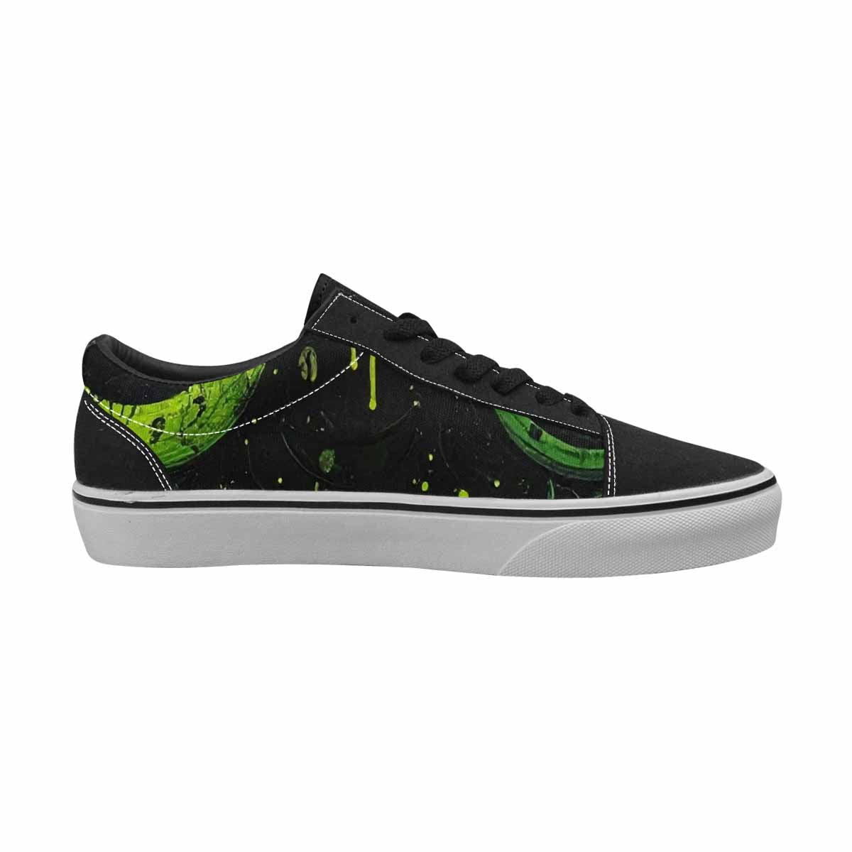 WOMEN'S Melting Moon Smiley Lace-Up Canvas Dreamcore Custom Shoes
