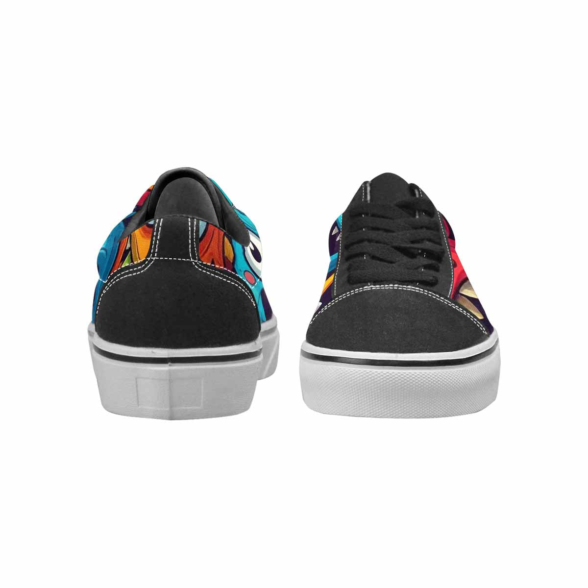 WOMEN'S Cartoon Monster Character Canvas Lace-Up Neon Fantasy Custom Shoes