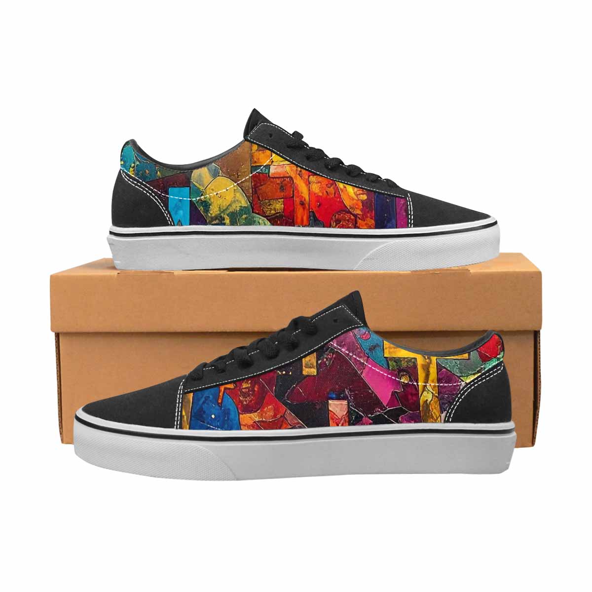 WOMEN'S Faith Cross Lace-Up Canvas Kaleidoscope Sneakers