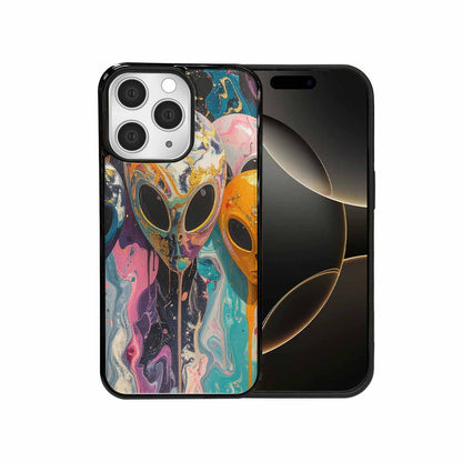 iPhone 15 Pro Max Case — Aliens Marblealiens Pattern Dng Personalized Phone, Unique Phone Case Design