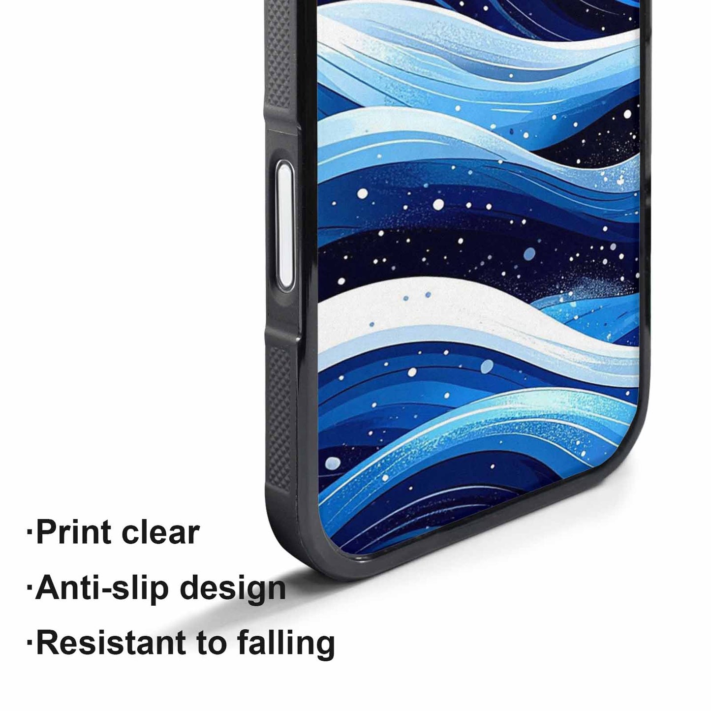 iPhone 17 Pro Case — Glossy Winter Wave Seamless Cartoon Cute, Original Design Phone Case