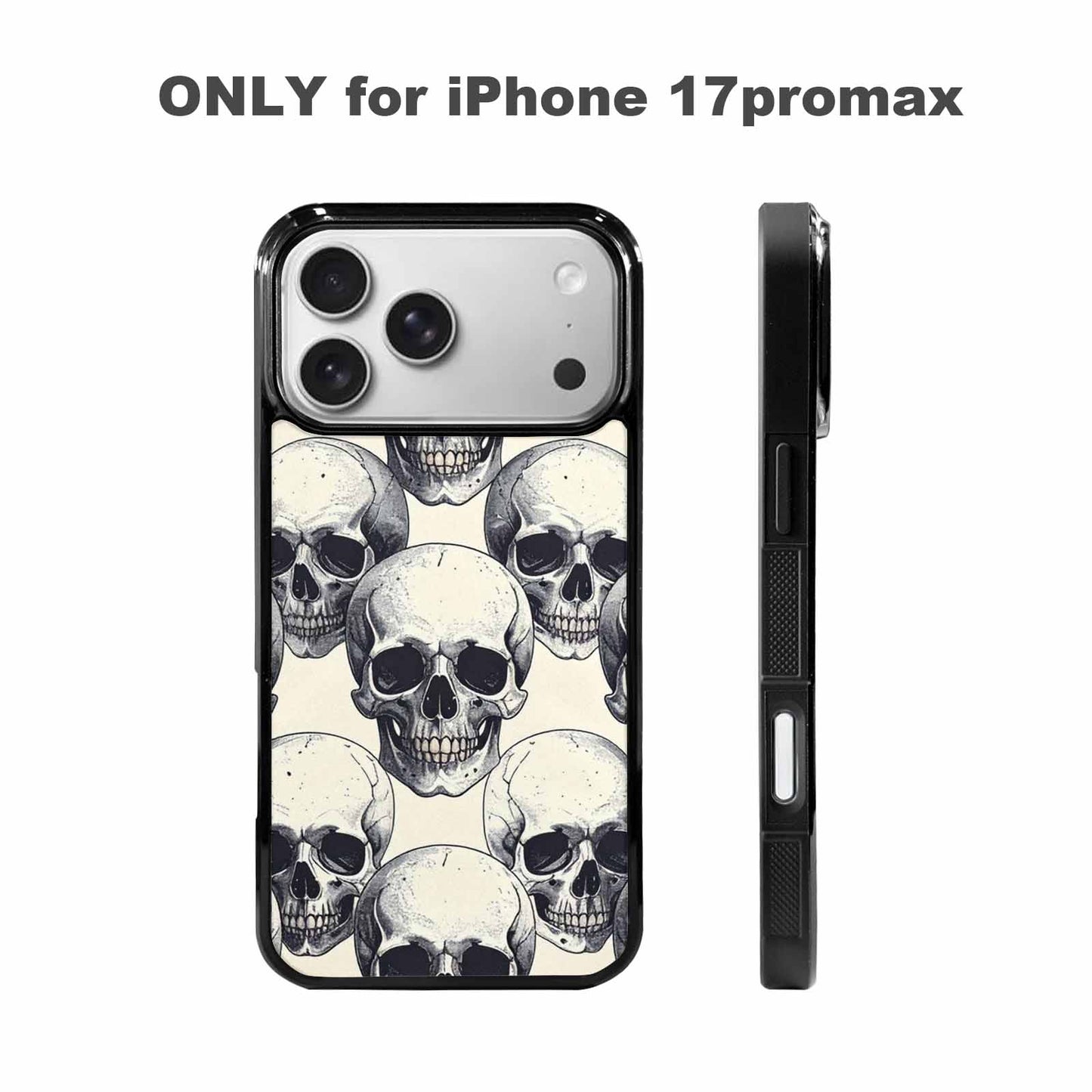 iPhone 17 Pro Max Case — Skull Dark Art Gothic Print Gothic, Personalized Phone Case
