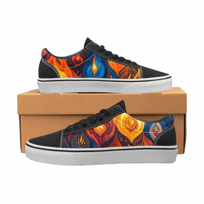 WOMEN'S Fire Flame Canvas Lace-Up Cottagecore Sneakers