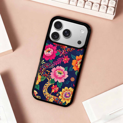 iPhone 17 Pro Case — Floral Snake Print Floral, Customized Protective Case