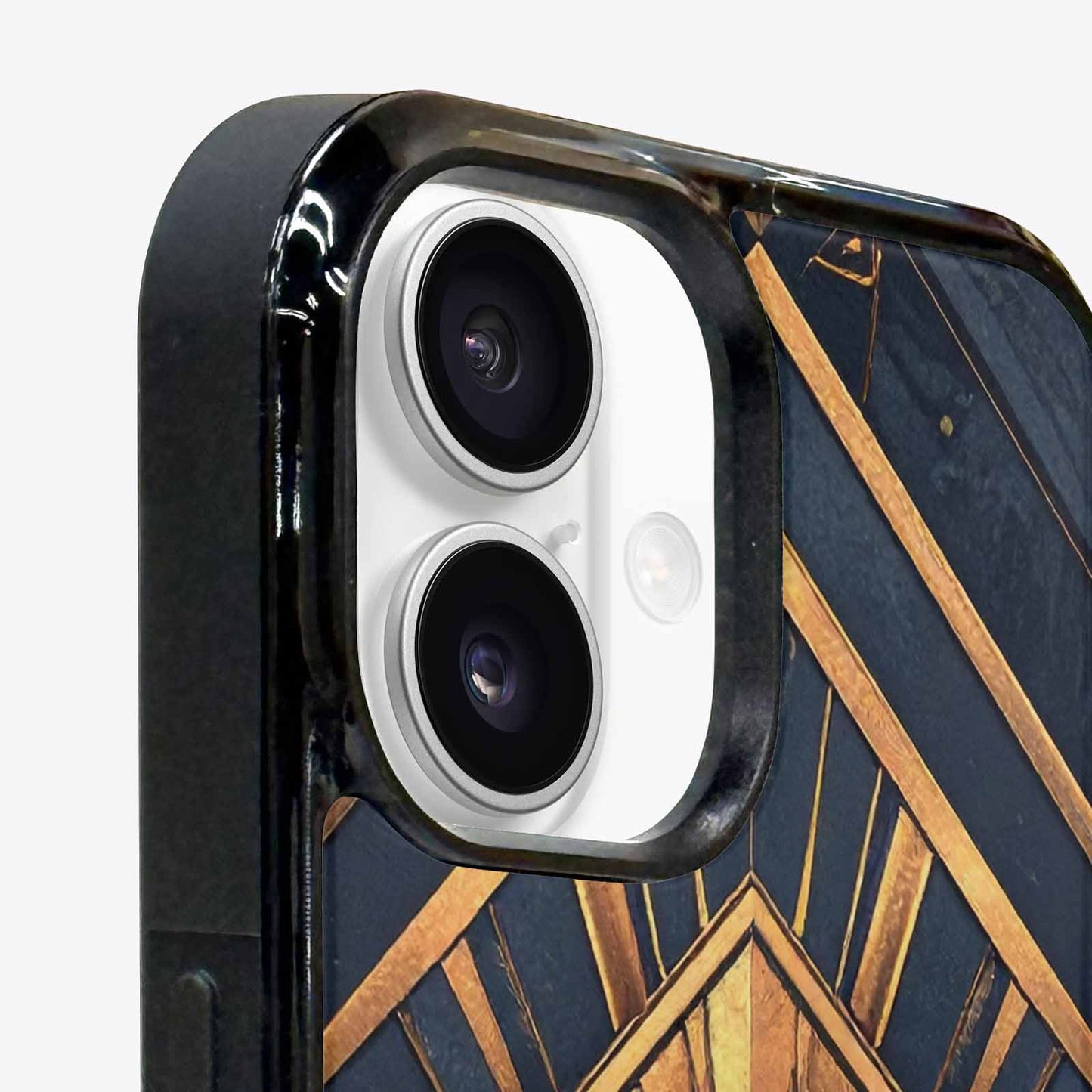 iPhone 16 Plus Case — Art Deco Illustration Pattern, Custom Printed Phone Case
