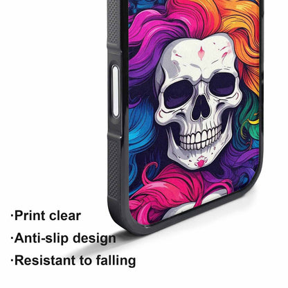 iPhone 17 Pro Max Case — Pride Flag Skulls Seamless Gothic Skulls, Custom Phone Case