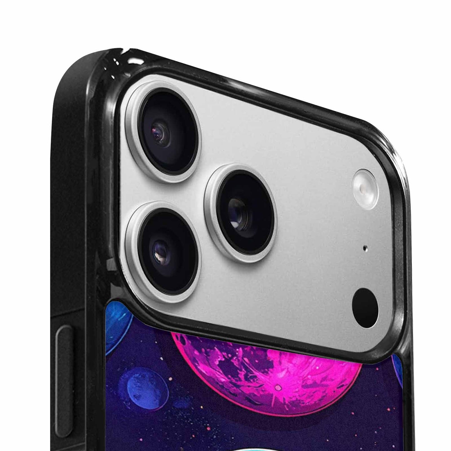 iPhone 17 Pro Max Case — Neon Winter Moon Cartoon Cute, Custom Printed Phone Case