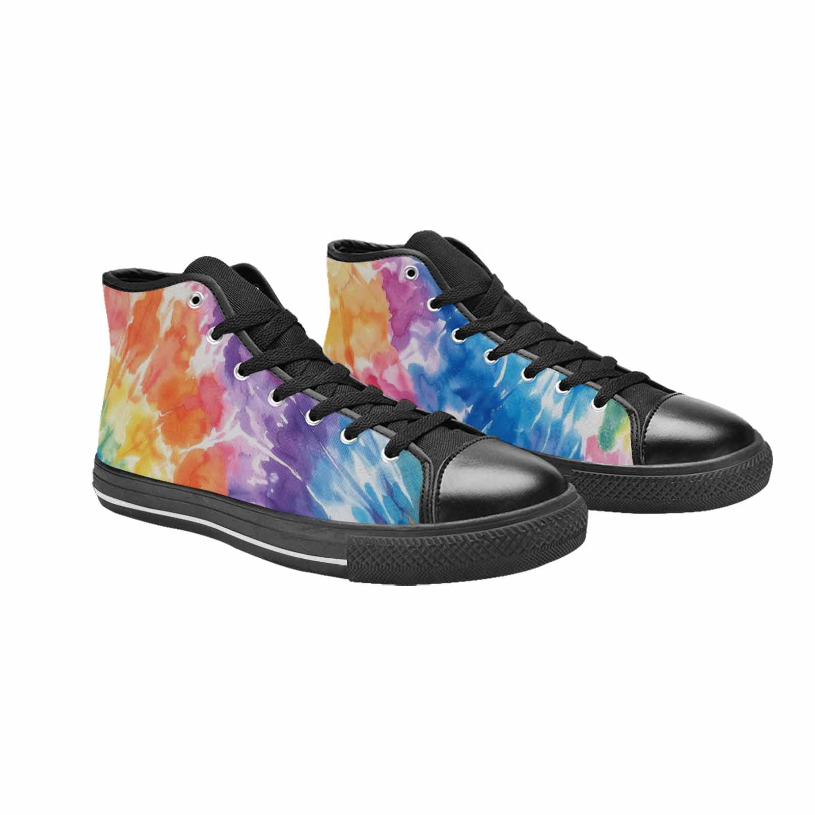 MEN'S Tie Dye Swirl High Top Canvas Dreamcore Custom Sneakers