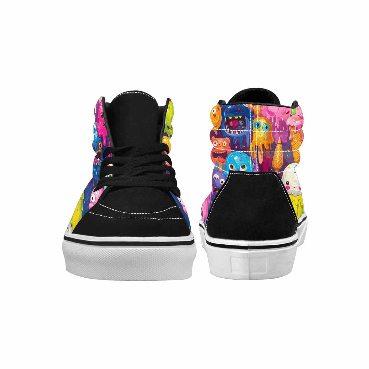 MEN'S Melting Ice Cream Monster High Top Canvas Vivid Sneakers