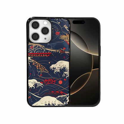 iPhone 15 Pro Max Case — Samurai Art Repeat Pattern, Personalized Phone Case