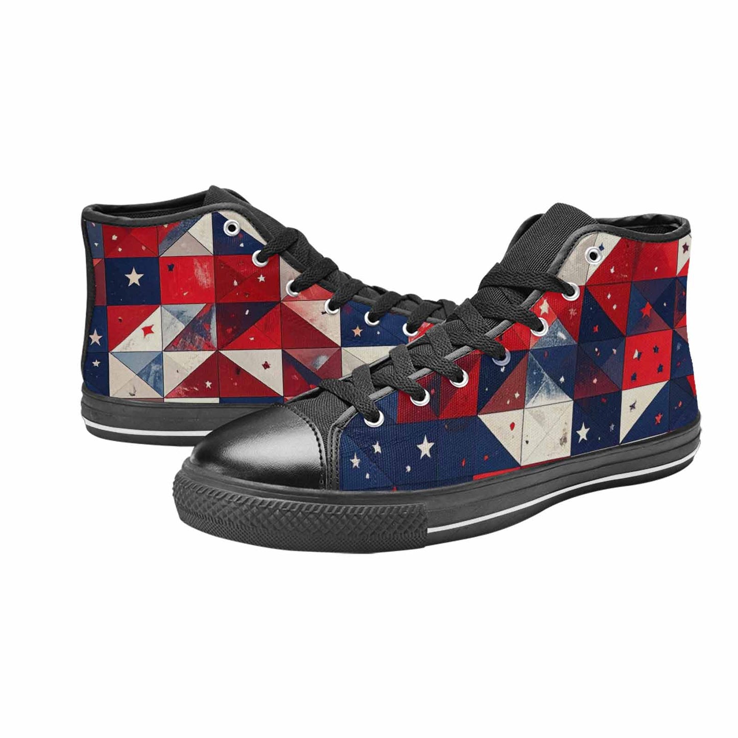 MEN'S American Flag Stars High Top Canvas Dark Academia Sneakers