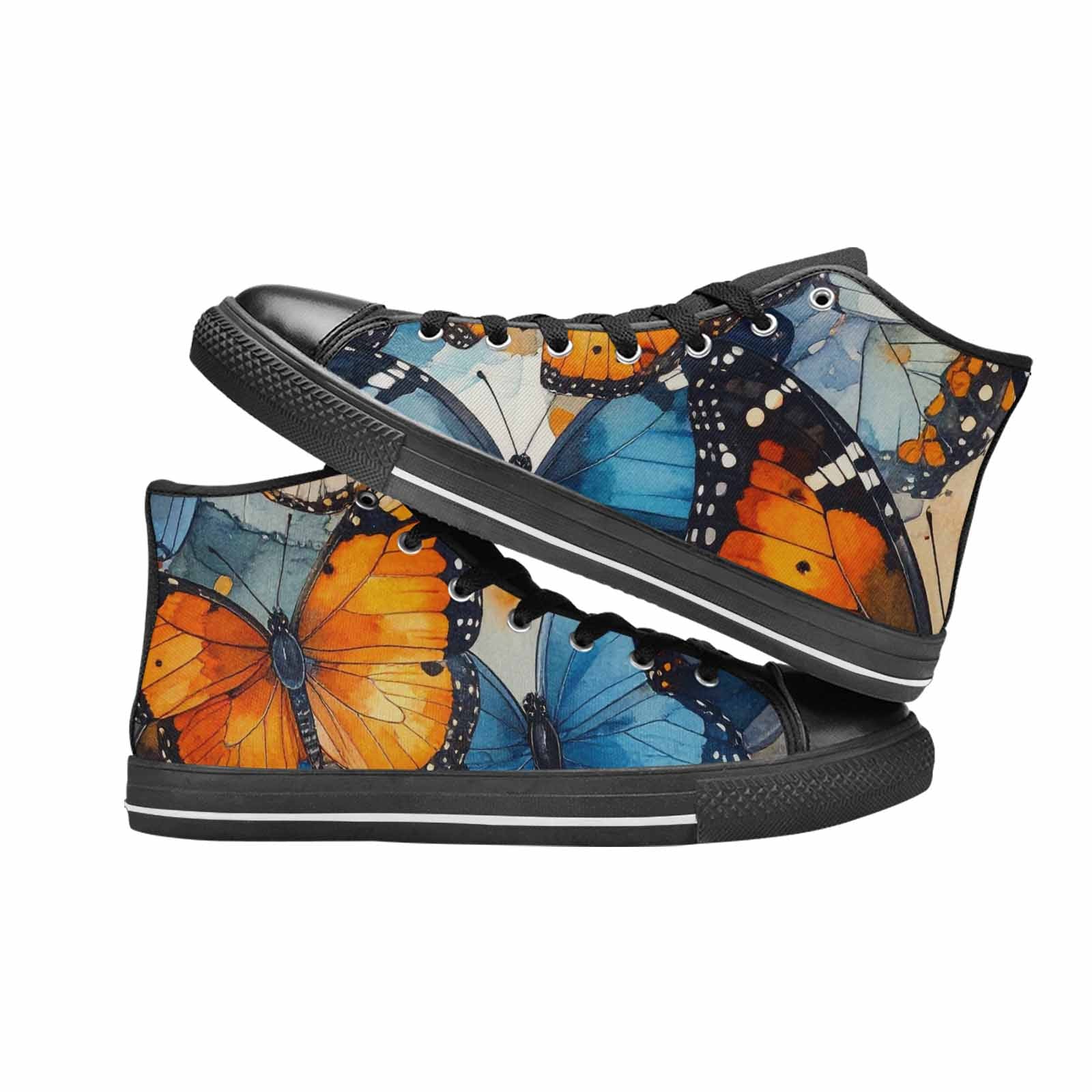 MEN'S Butterfly Wing High Top Canvas Aesthetic Custom Sneakers