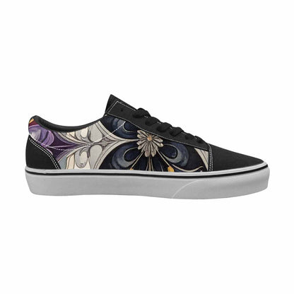 MEN'S Asexual Flag Color Canvas Lace-Up Aesthetic Custom Shoes