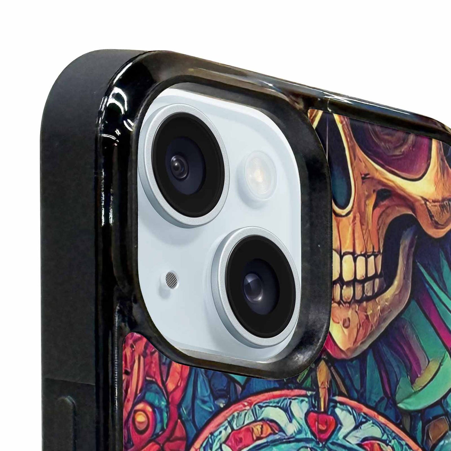 iPhone 15 Plus Case — Sacred Geometry Lots Of Skulls Seamless, Original Design Phone Case