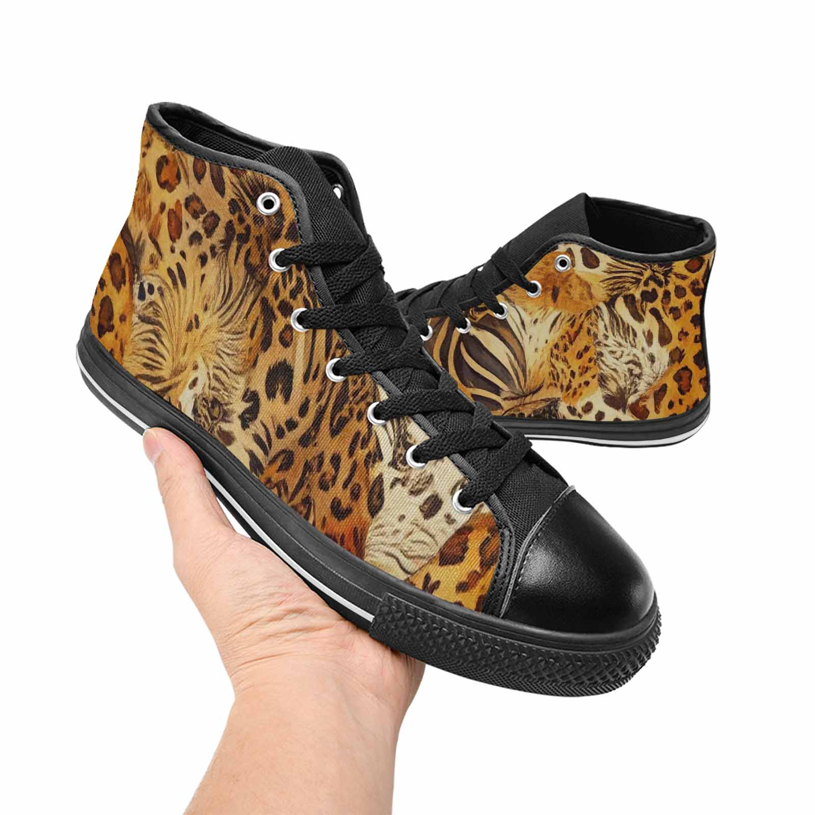 MEN'S Animal Print High Top Canvas Dreamcore Custom Sneakers