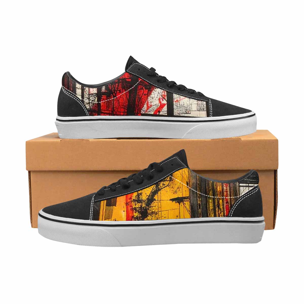 WOMEN'S Liminal Space Fragment Lace-Up Canvas Y2K Custom Shoes