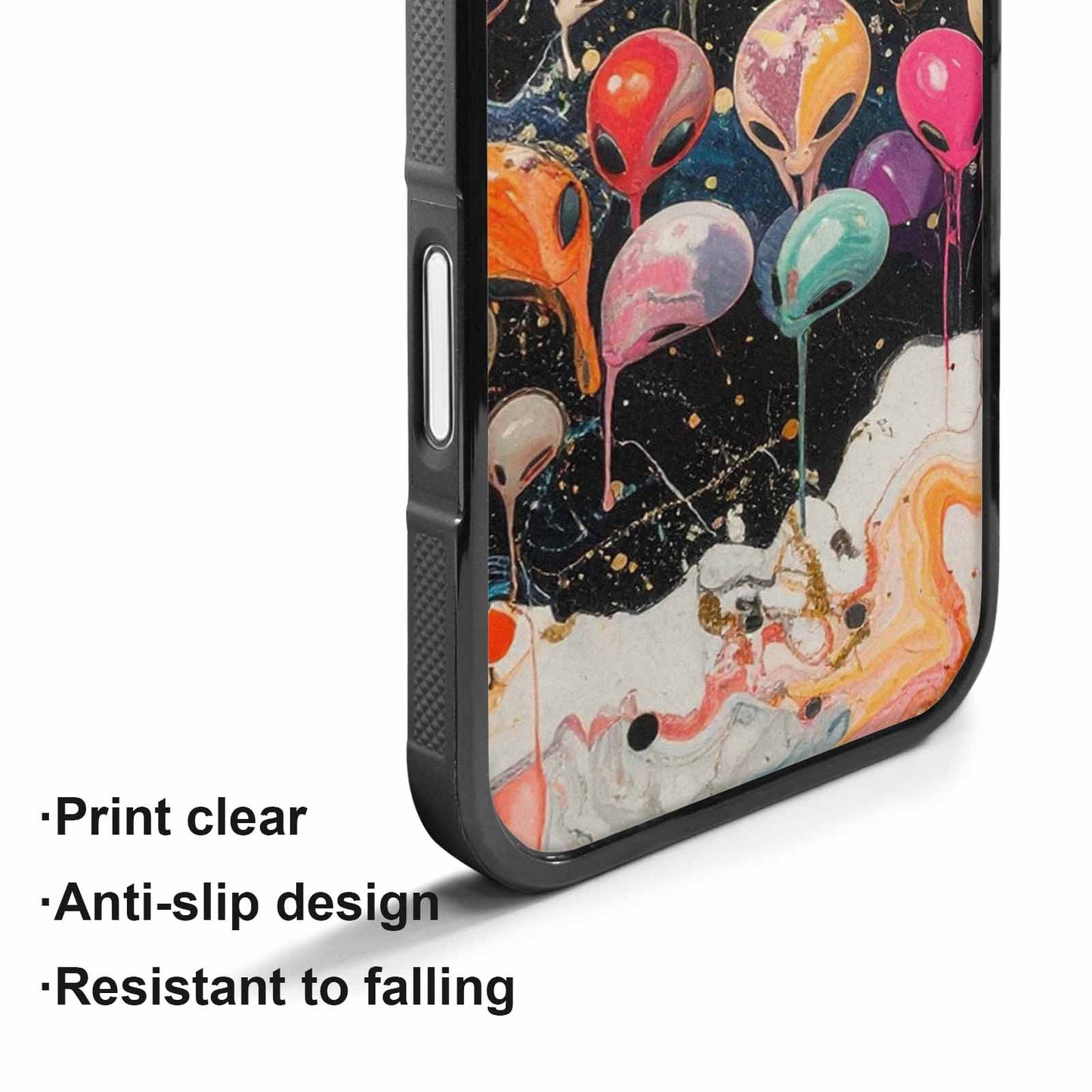 iPhone 17 Case — Aliens Marblealiens Pattern Alien Scifi, Unique Phone Case Design