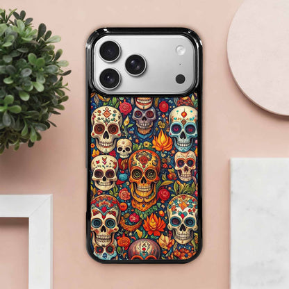 iPhone 17 Pro Max Case — Small Skull Pattern, Randomly Gothic Skulls, Custom Made Phone Cover