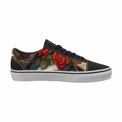 WOMEN'S More Overlapping Ontop Each Lace-Up Canvas Melting Art Sneakers