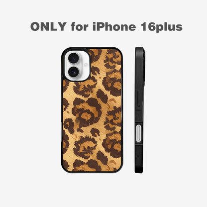 iPhone 16 Plus Case — Classic Leopard Print Warm Golden Tan, Custom Designed Case Cover