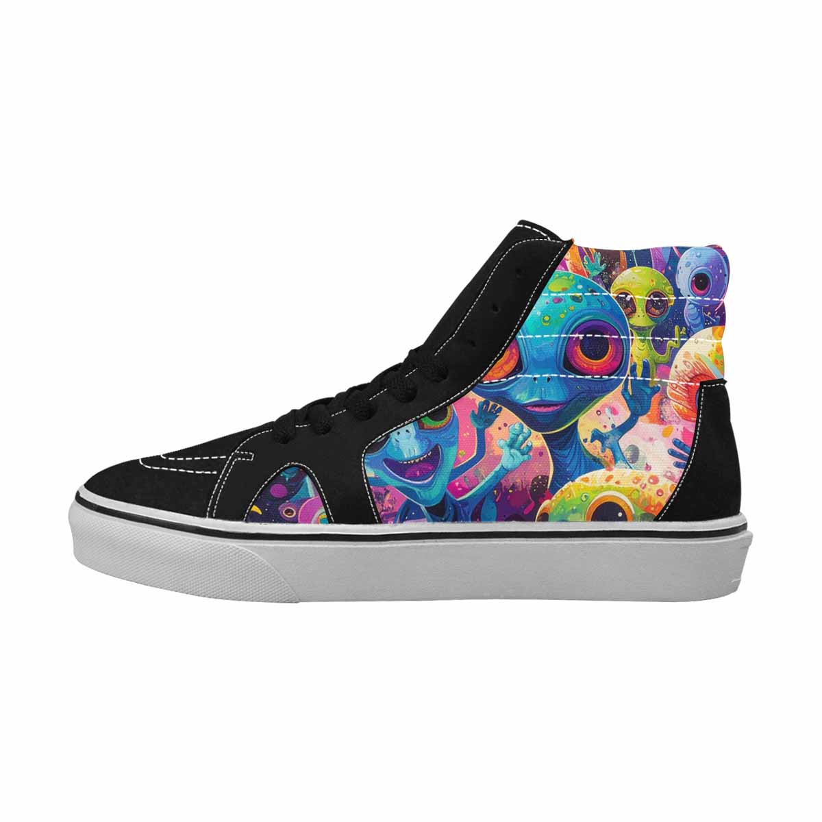 MEN'S Cartoon Alien Characters High Top Canvas Aesthetic Sneakers