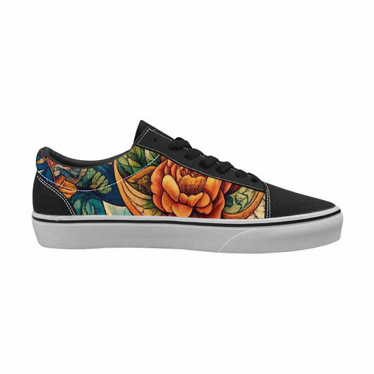 WOMEN'S Old School Tattoo Canvas Lace-Up Wallpaper Art Sneakers
