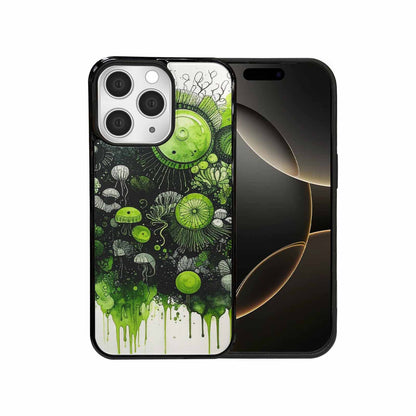 iPhone 15 Pro Max Case — Sea Creature Burst Black Green Ink, Customized Protective Case