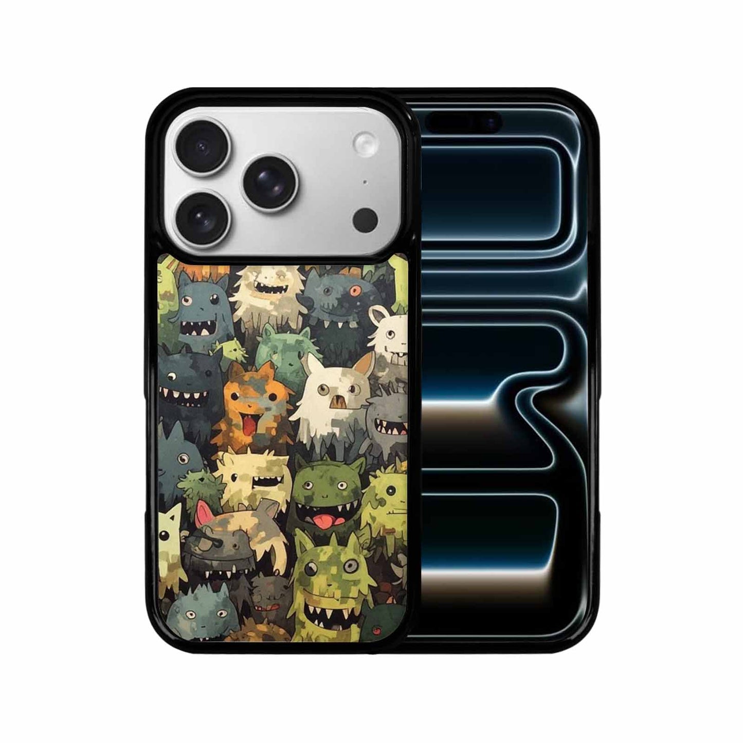 iPhone 17 Pro Case — Monsters Camomonsters Pattern D6o Camo, Customized Protective Case