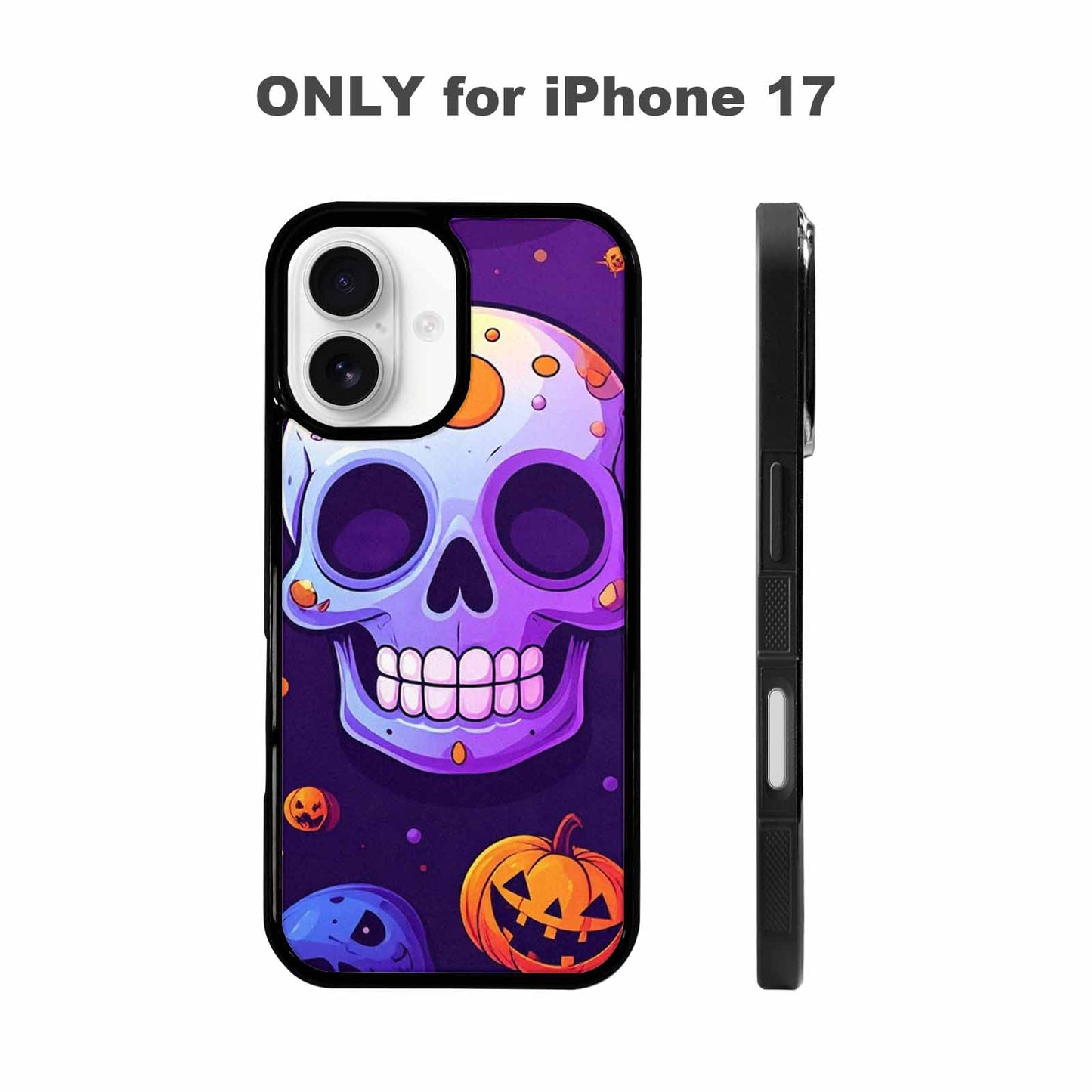 iPhone 17 Case — Halloween Skull Cartoon Art Gothic Skulls, Customized Protective Case