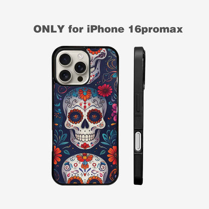 iPhone 16 Pro Max Case — Day Dead Sugar Skull Art 100s, Custom Designed Case Cover