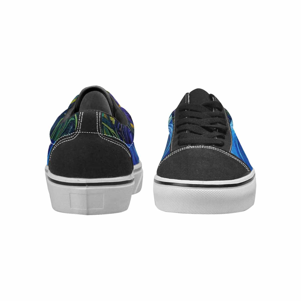 WOMEN'S Van Gogh-Style Swirl Canvas Lace-Up Vibrant Chaos Sneakers