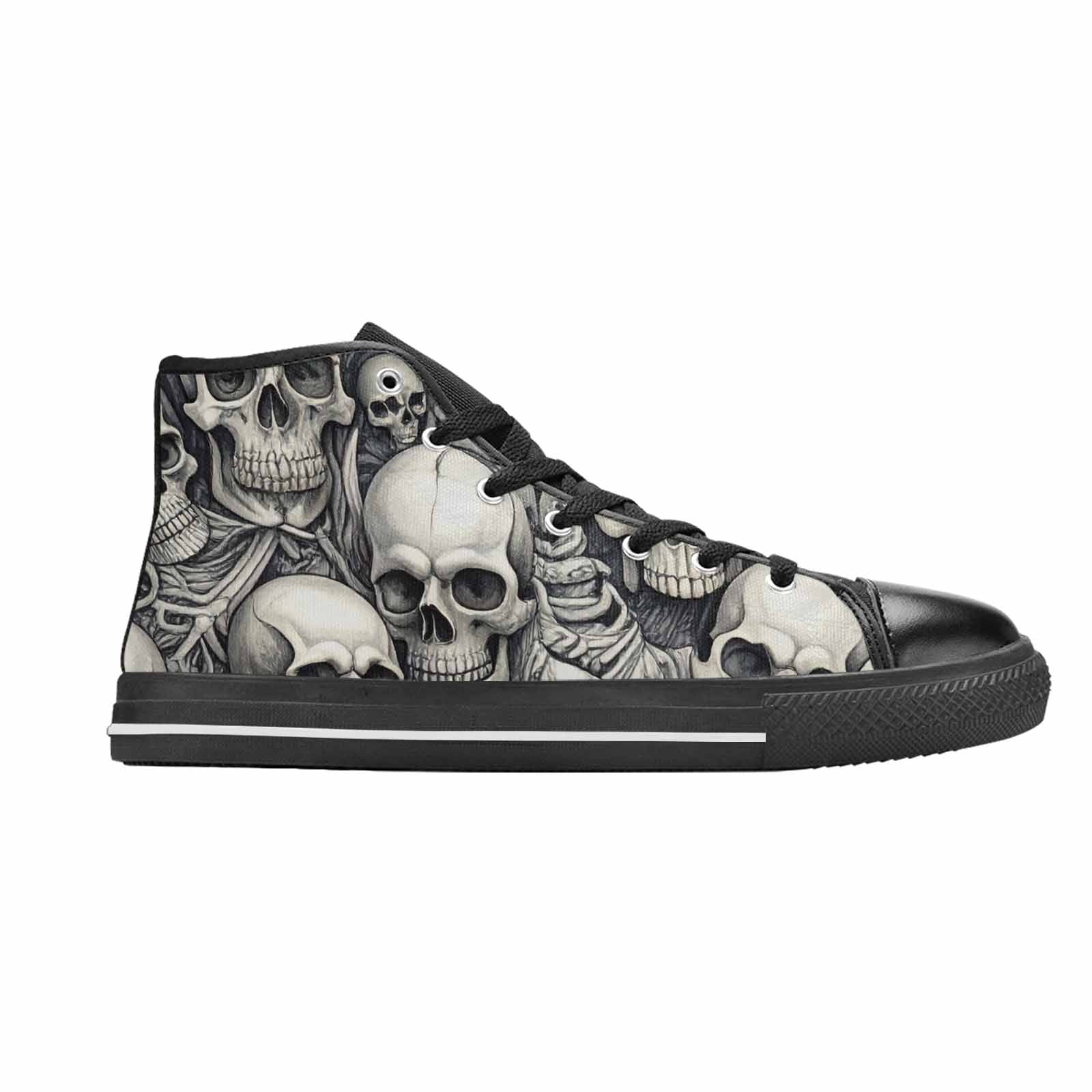 MEN'S Skulls - Classic High Top Canvas Wallpaper Art Custom Sneakers