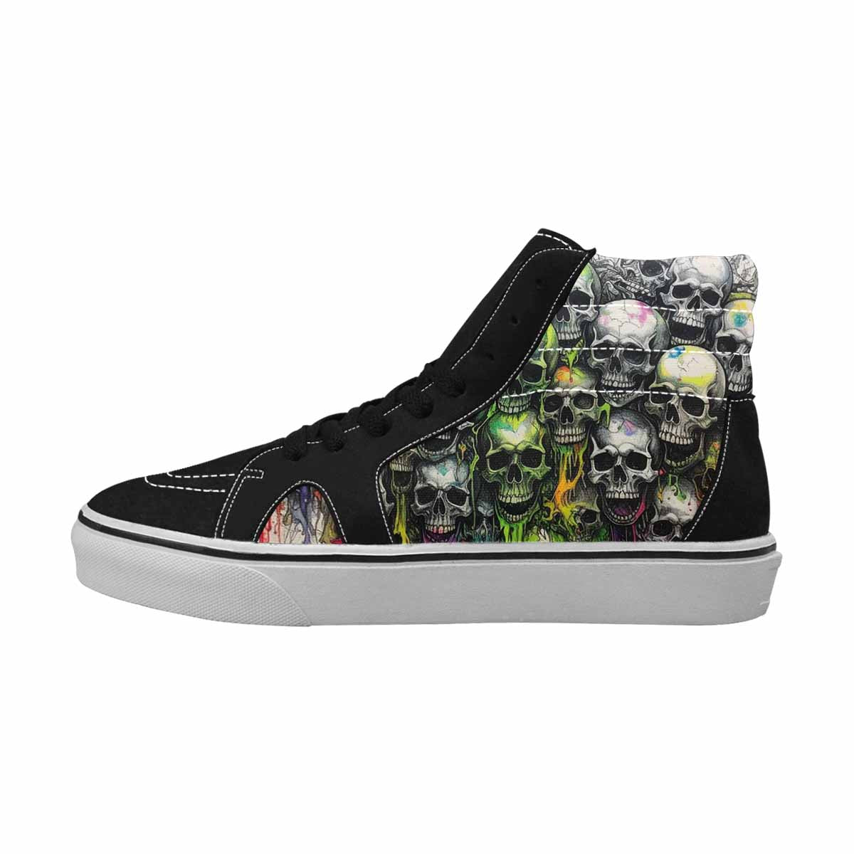 MEN'S Rainbow From Skull S High Top Canvas Neon Fantasy Custom Shoes