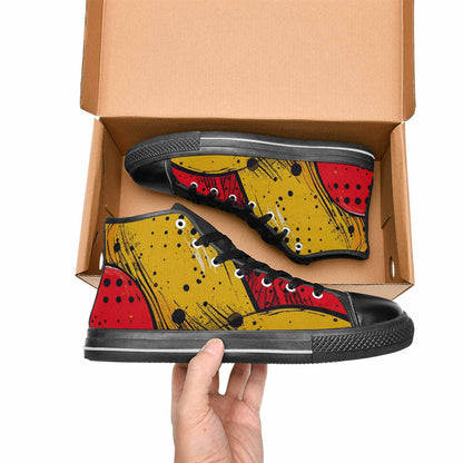 WOMEN'S Comic Book Halftone High Top Canvas Dreamcore Custom Sneakers