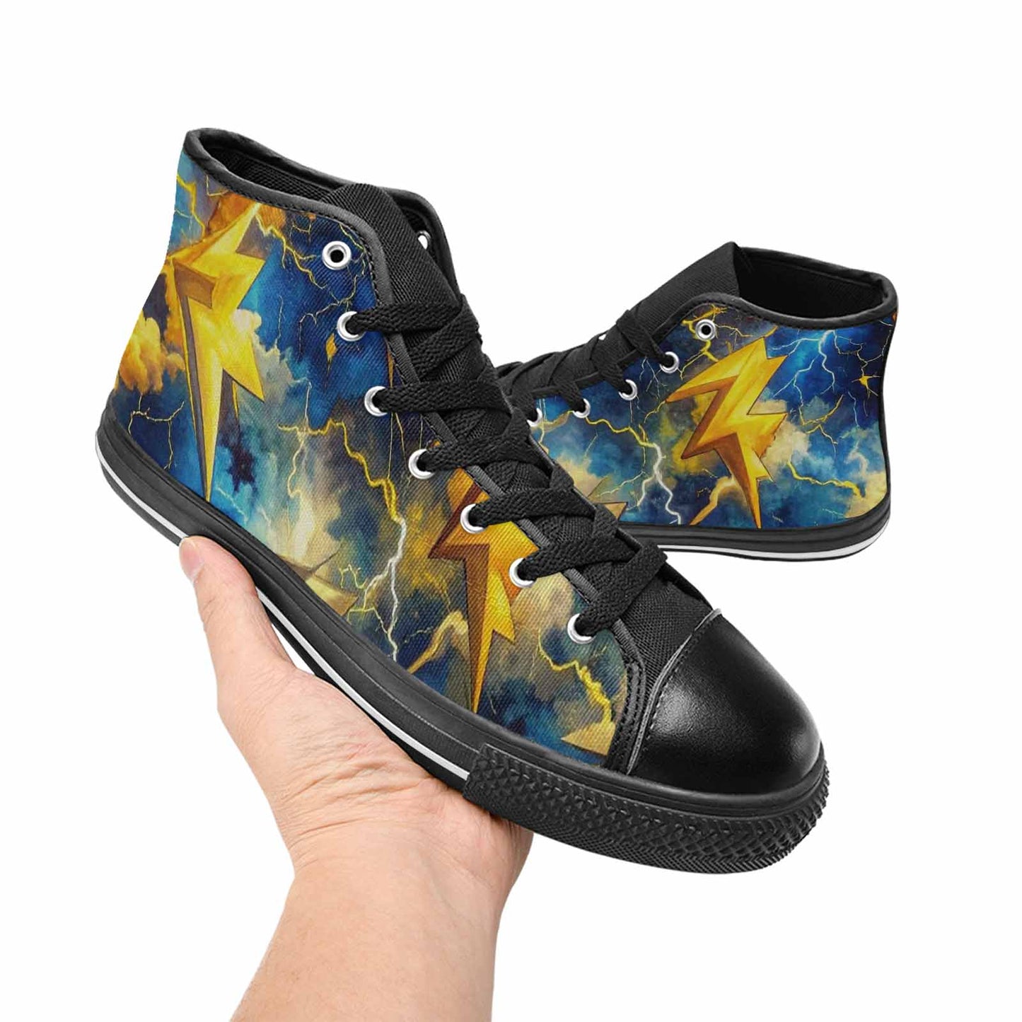 MEN'S Lightning Bolt High Top Canvas Y2K Shoes