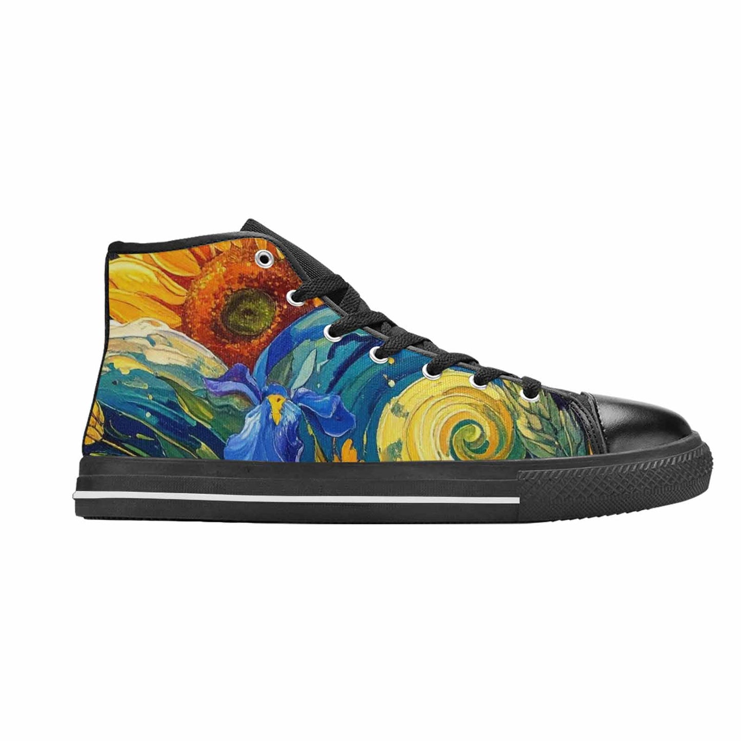 MEN'S Blend All Versions High Top Canvas Vibrant Chaos Custom Sneakers
