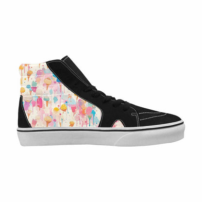 MEN'S Ice Cream Motif Ice High Top Canvas Vibrant Chaos Custom Sneakers
