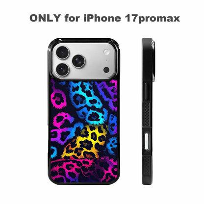 iPhone 17 Pro Max Case — Leopard Print Neon Animal Print, Unique Phone Case Design
