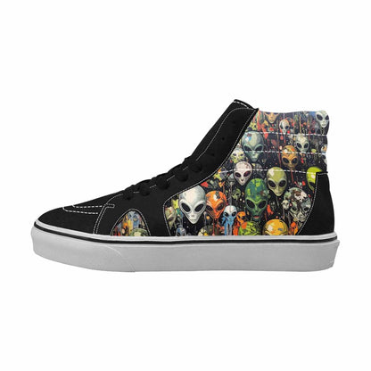 MEN'S Aliens × Camo Aliens High Top Canvas Kaleidoscope Custom Sneakers