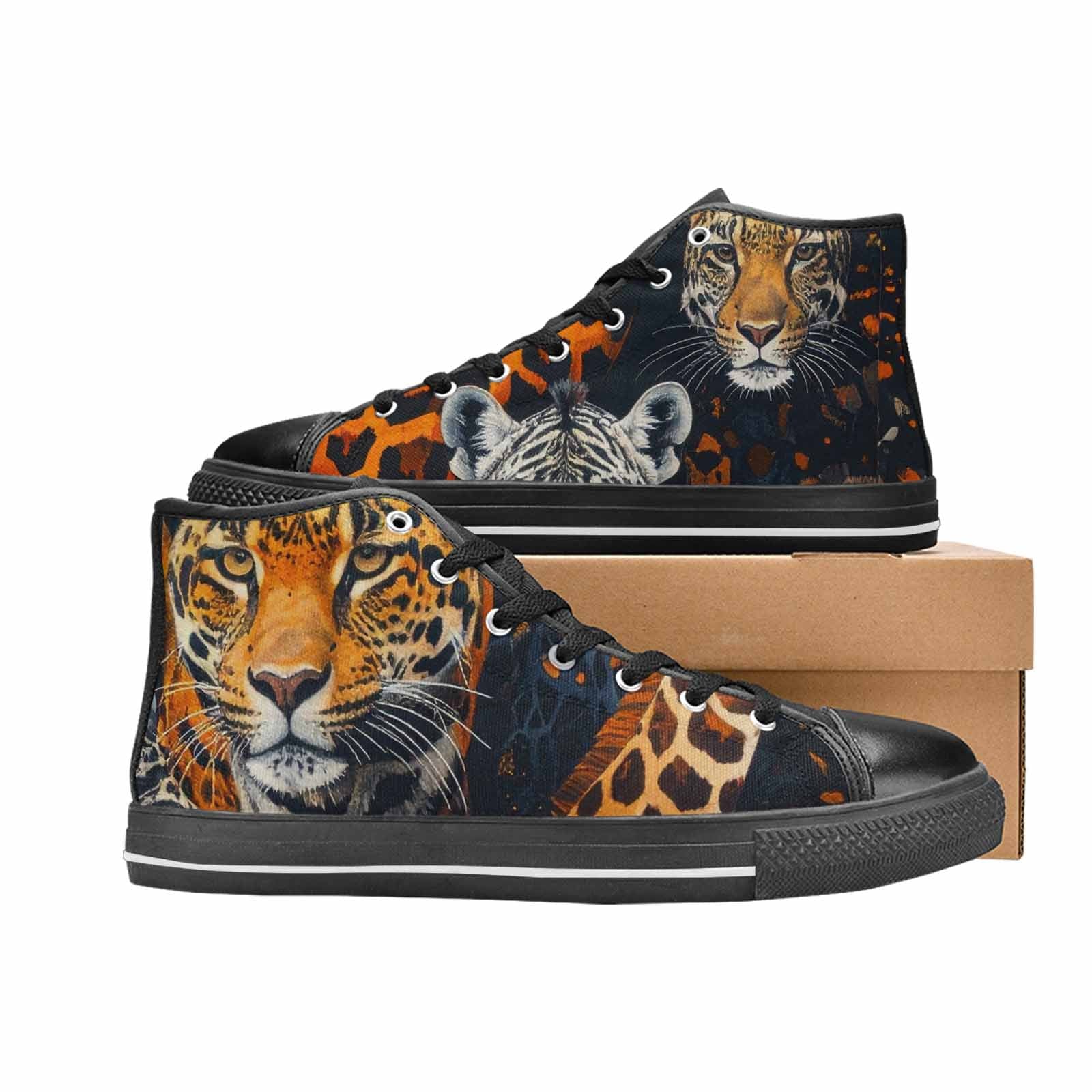MEN'S Animal Print High Top Canvas Grunge Shoes