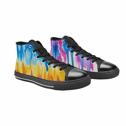MEN'S Tie Dye Drip High Top Canvas Aesthetic Shoes